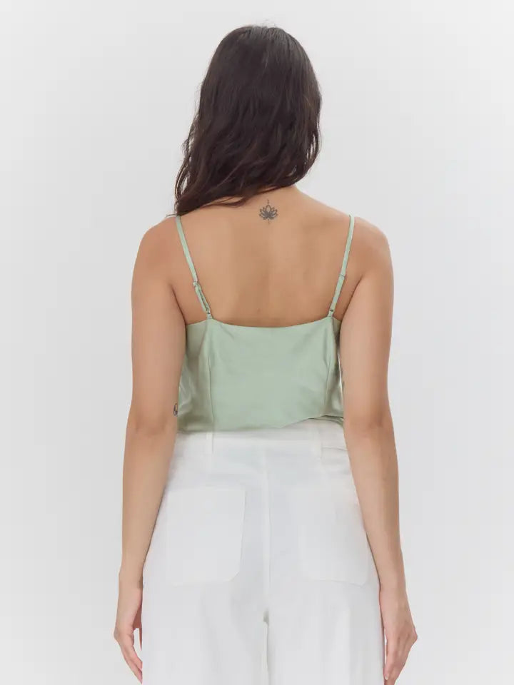 Cowl Neck Cropped Cami