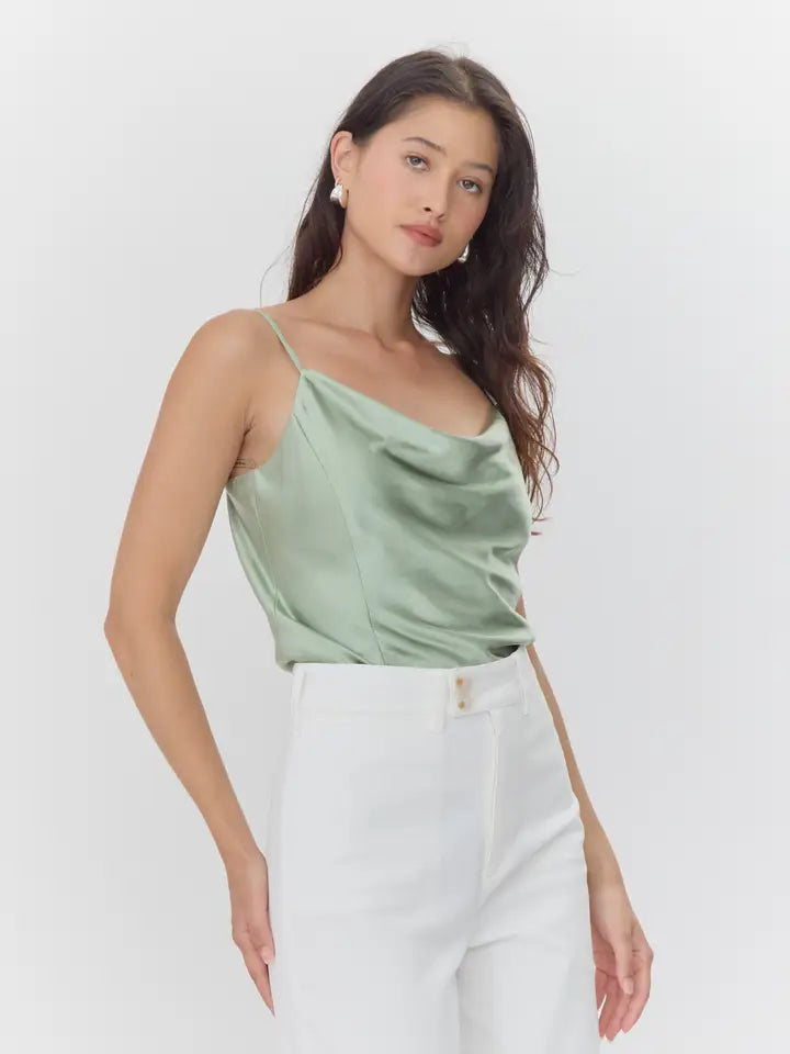 Cowl Neck Cropped Cami