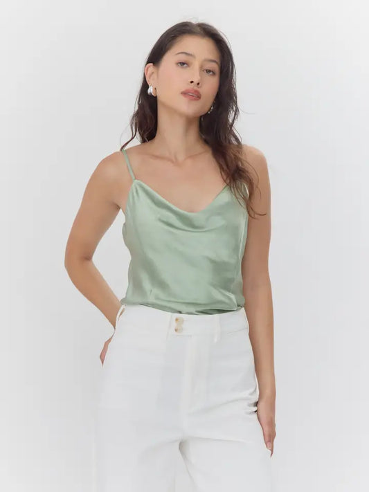 Cowl Neck Cropped Cami